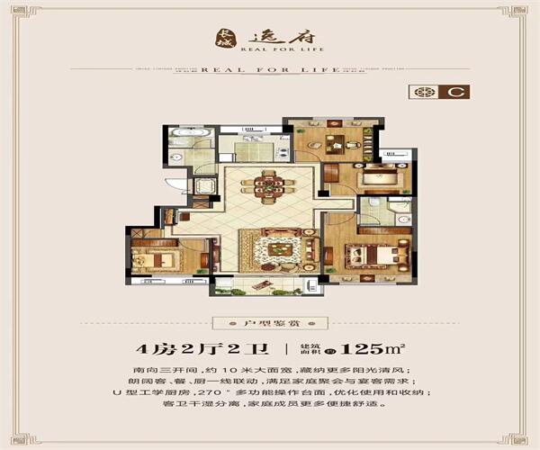 C户型 4室2厅2卫