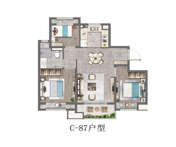 3室2厅1卫