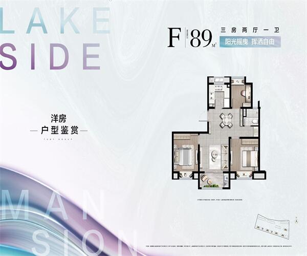 F户型 3室2厅1卫